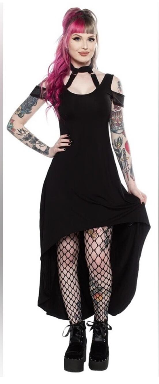 Killstar Holy Terrorz High Low Dress Size XS Gothic Witchcore Dark Academia NWT